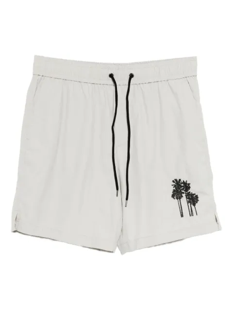 James Perse palm-embroidered deck shorts