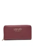 LIU JO logo zip-around wallet - 91726 RED WINE