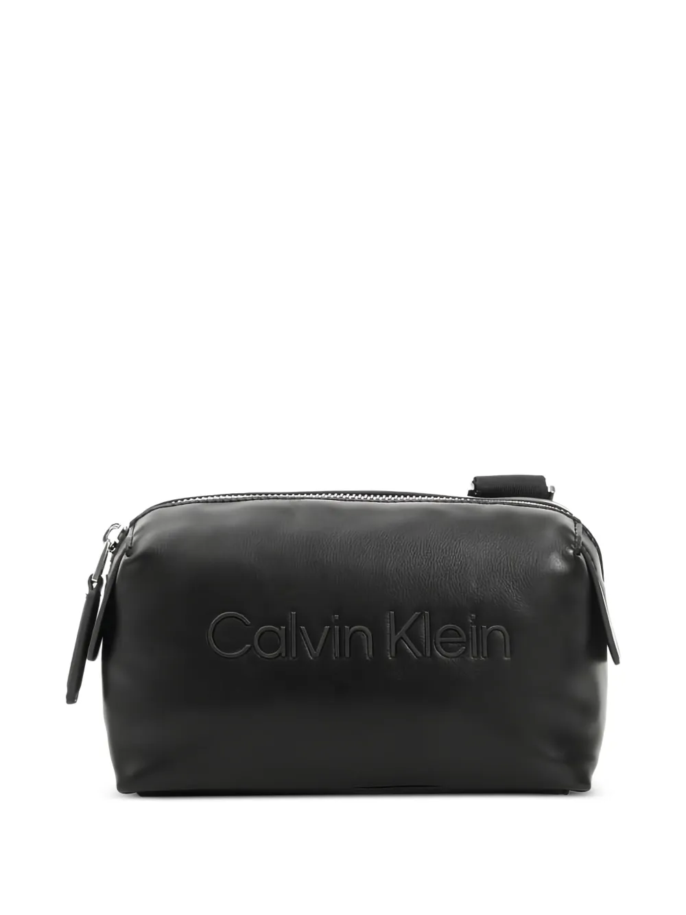 Calvin Klein ロゴエンボス ショルダーバッグ - ブラック Calvin Klein ロゴエンボス ショルダーバッグ - ブラック