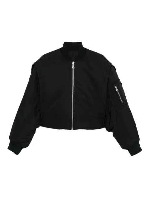 Jean Paul Gaultier zip-fastening cropped bomber jacket