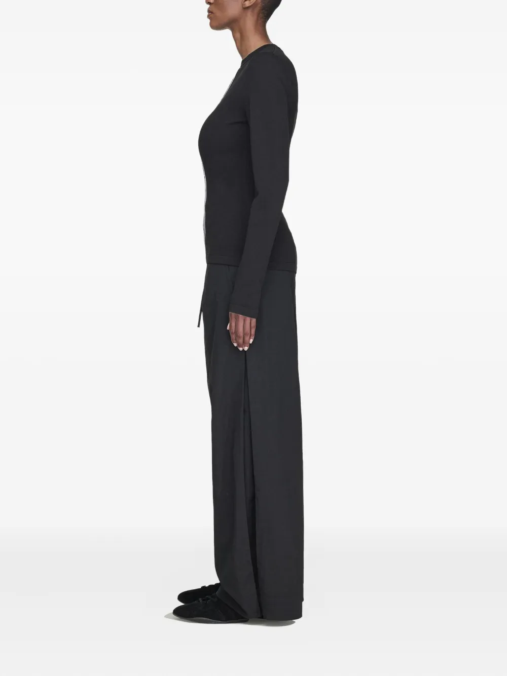 Y-3 Viscose And Recycled Polyester T-shirt In Black