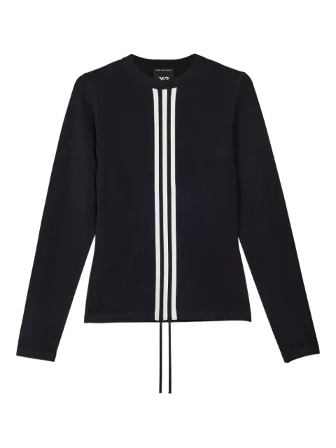 Y-3 three-stripe long-sleeve sweatshirt