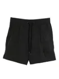 James Perse palm-embroidered deck shorts - Black