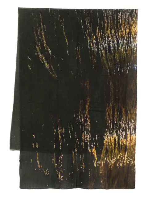 YAVI abstract-print wool scarf