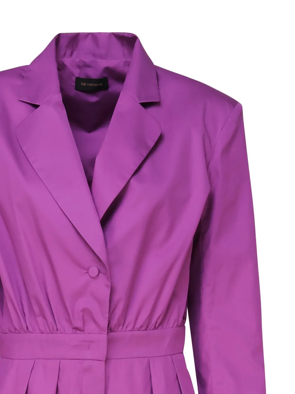 THE ANDAMANE Rina geplooide playsuit met revers kraag Roze