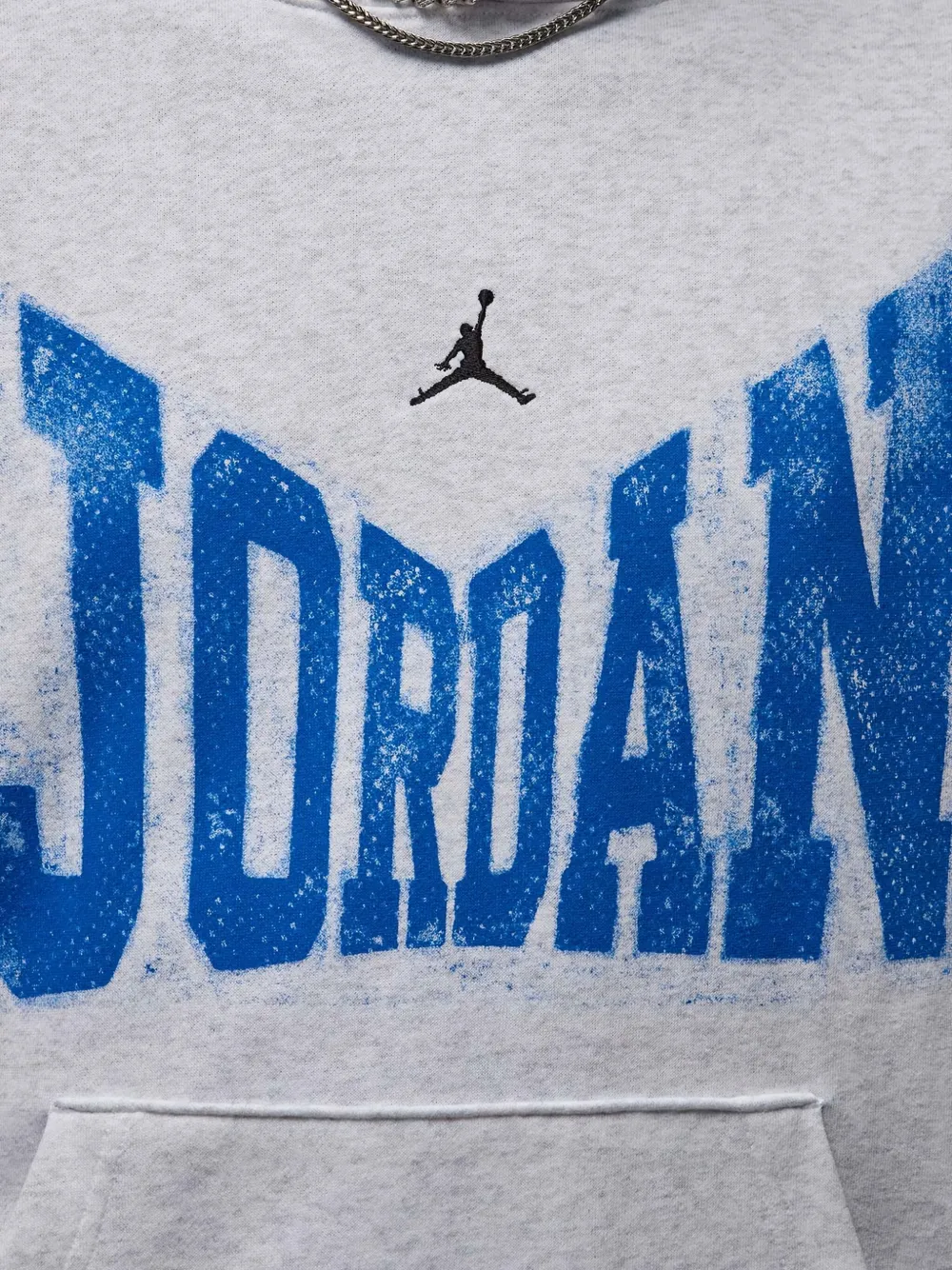 Nike Jordan Brooklyn Logo-print Hoodie In Gray