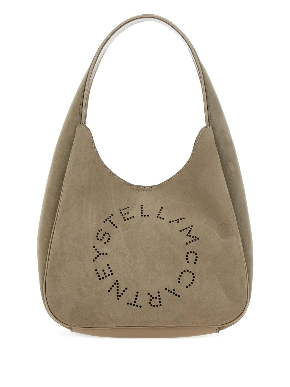 Stella McCartney Suède shopper met logo Beige