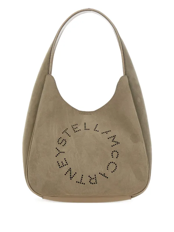 Stella McCartney ロゴ スエードハンドバッグ | ニュートラル