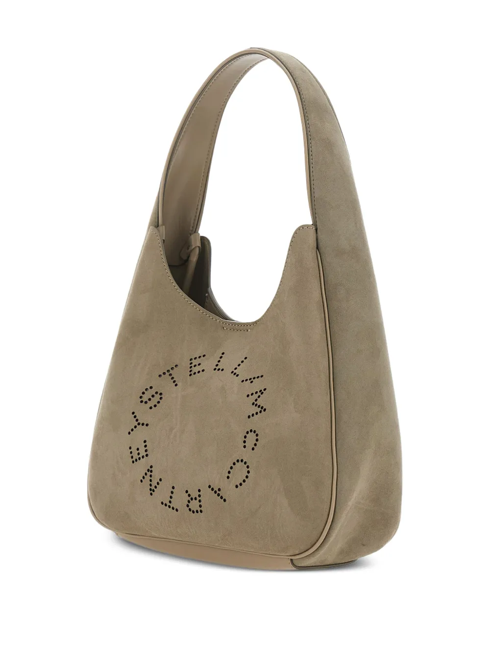 Stella McCartney Suède shopper met logo Beige