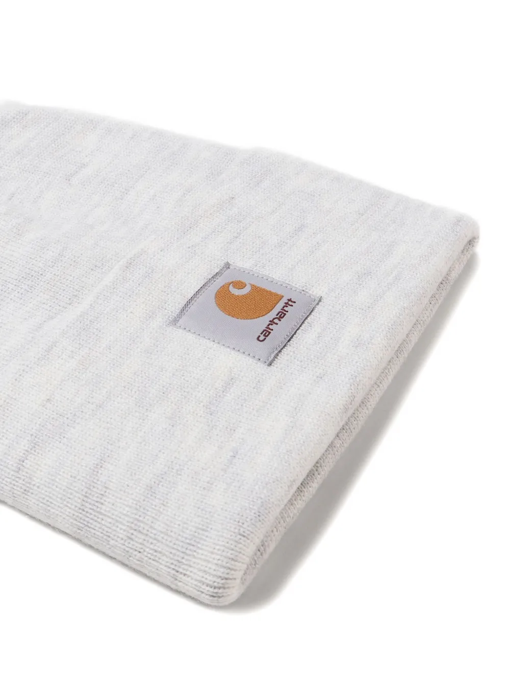 Carhartt Logo-patch Beanie Hat In Gray