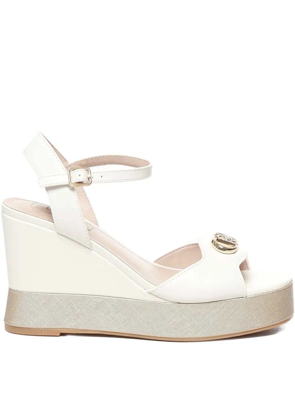 LIU JO 100mm embellished sandals White