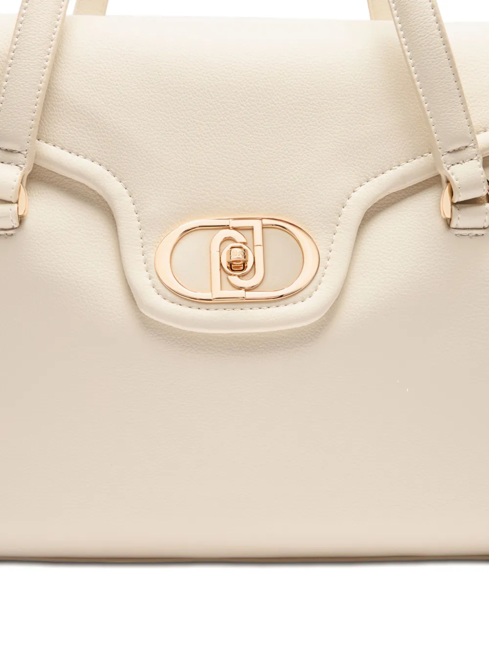Liu •jo Clasp-detail Top-handle Shoulder Bag In Neutral