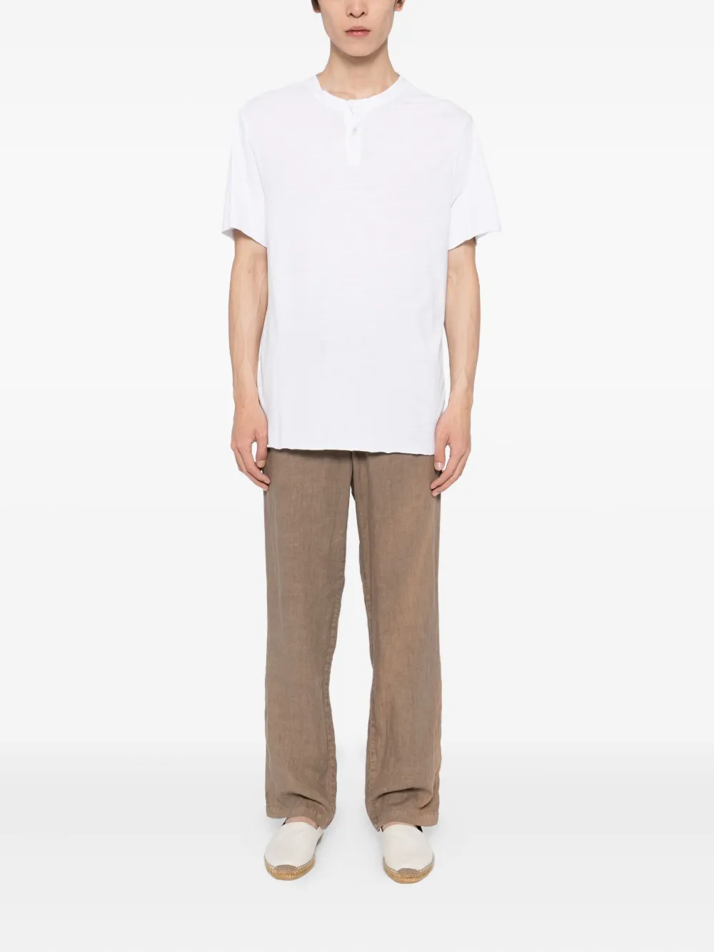 James Perse T-shirt met ronde hals Wit
