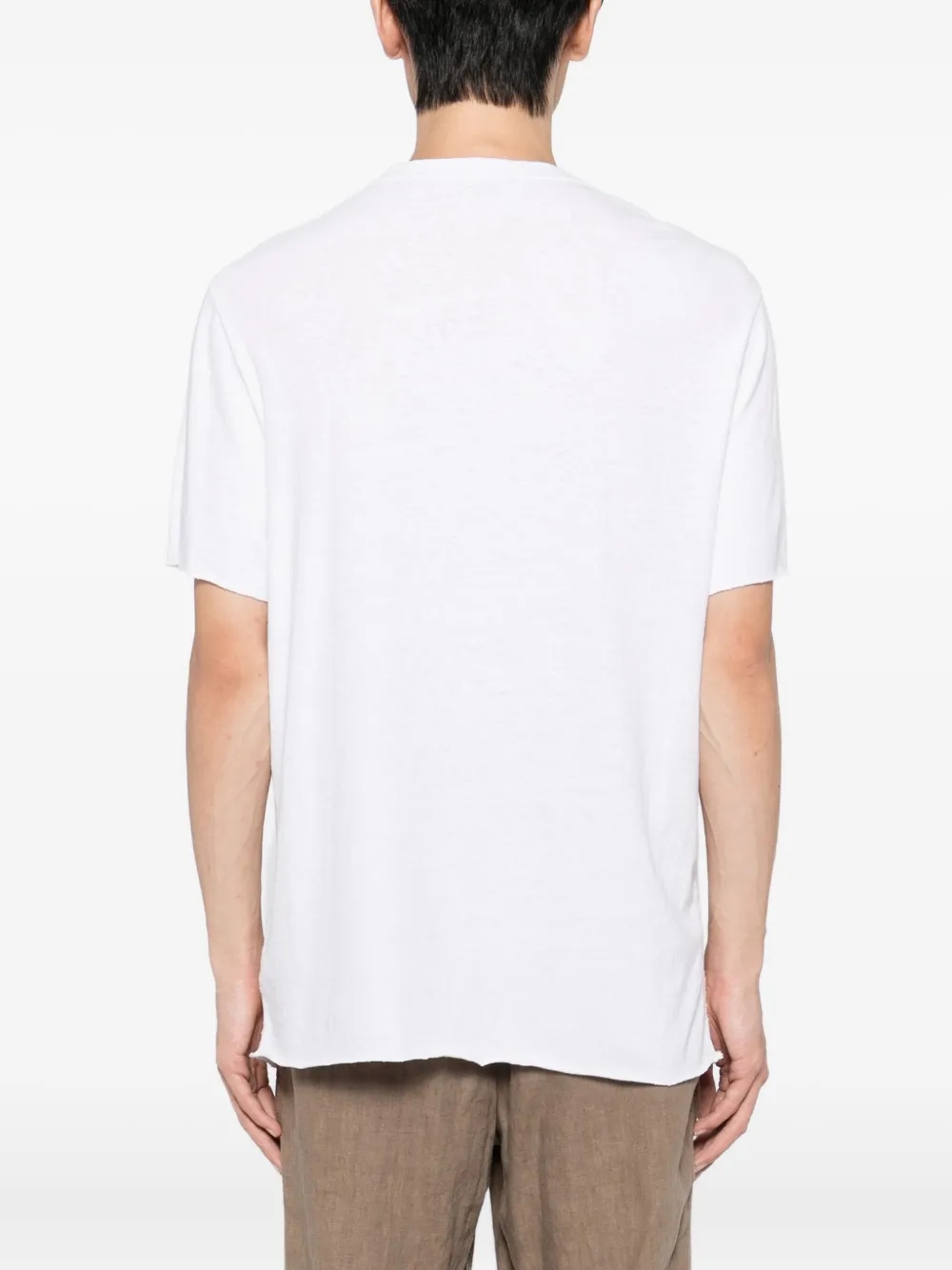 James Perse T-shirt met ronde hals Wit