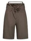 Ottolinger stripe-pattern shorts - Brown