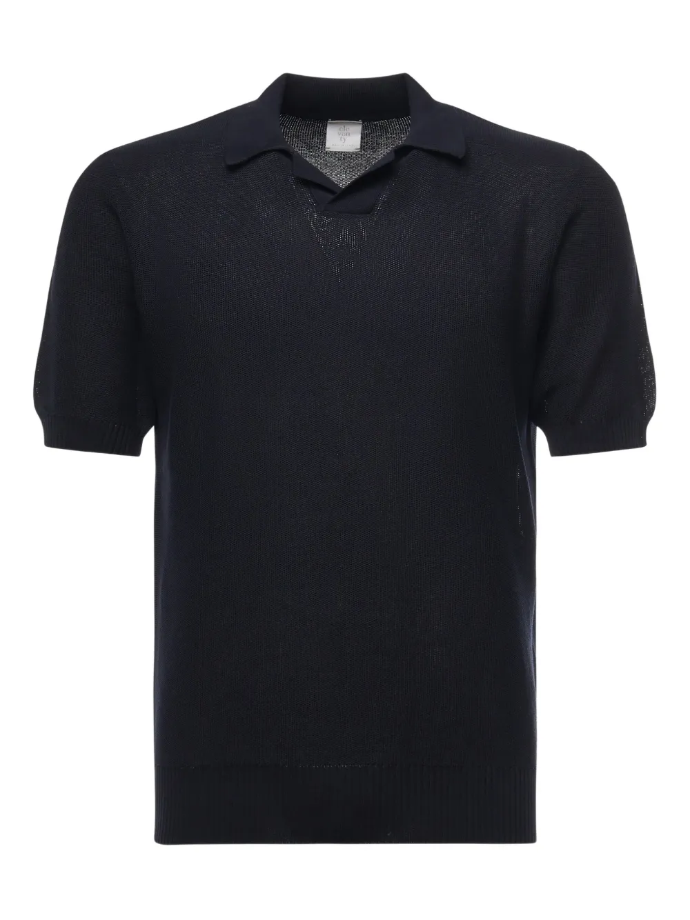 Eleventy Poloshirt met geribbelde manchetten Blauw