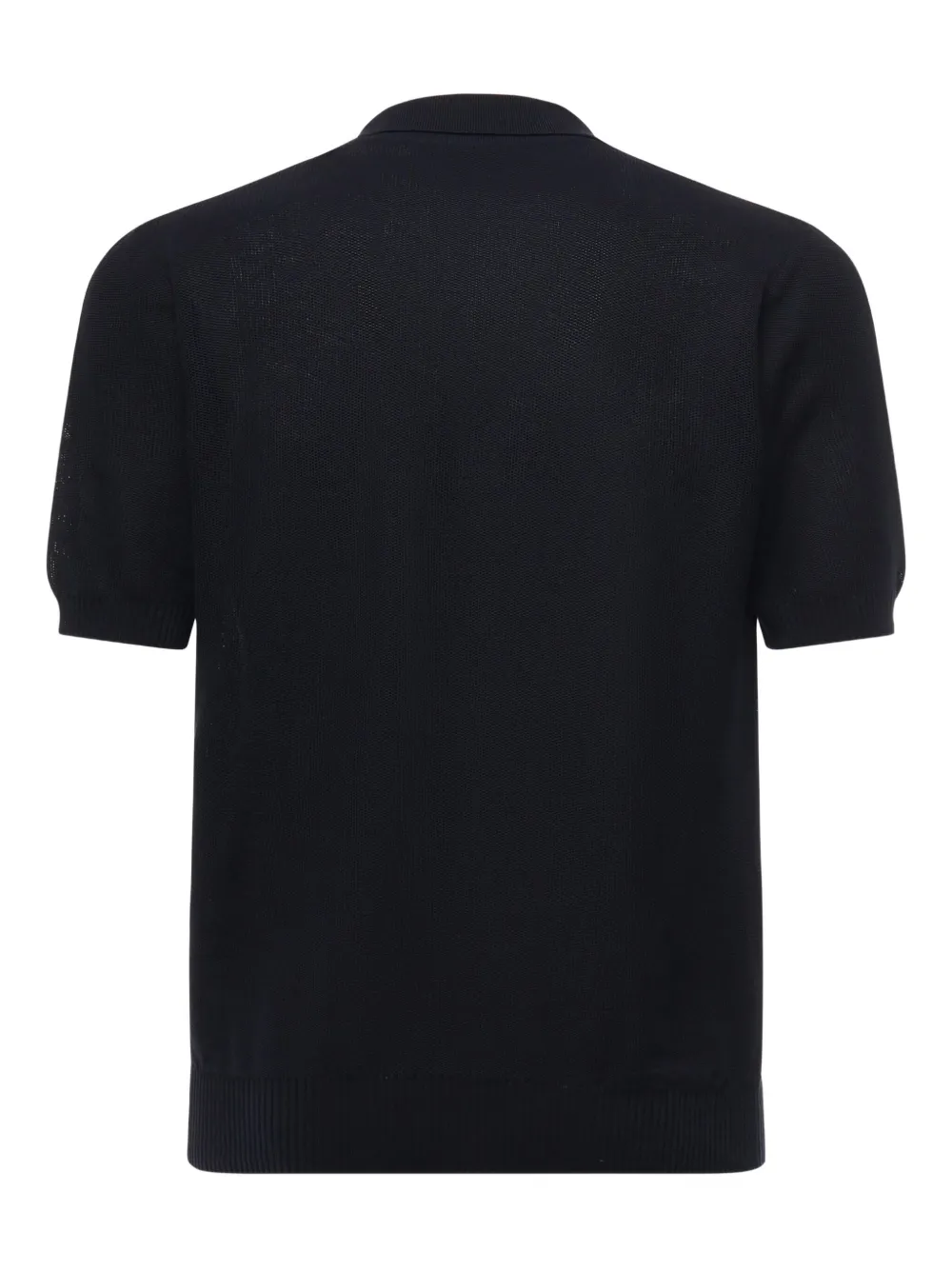 Eleventy Poloshirt met geribbelde manchetten Blauw