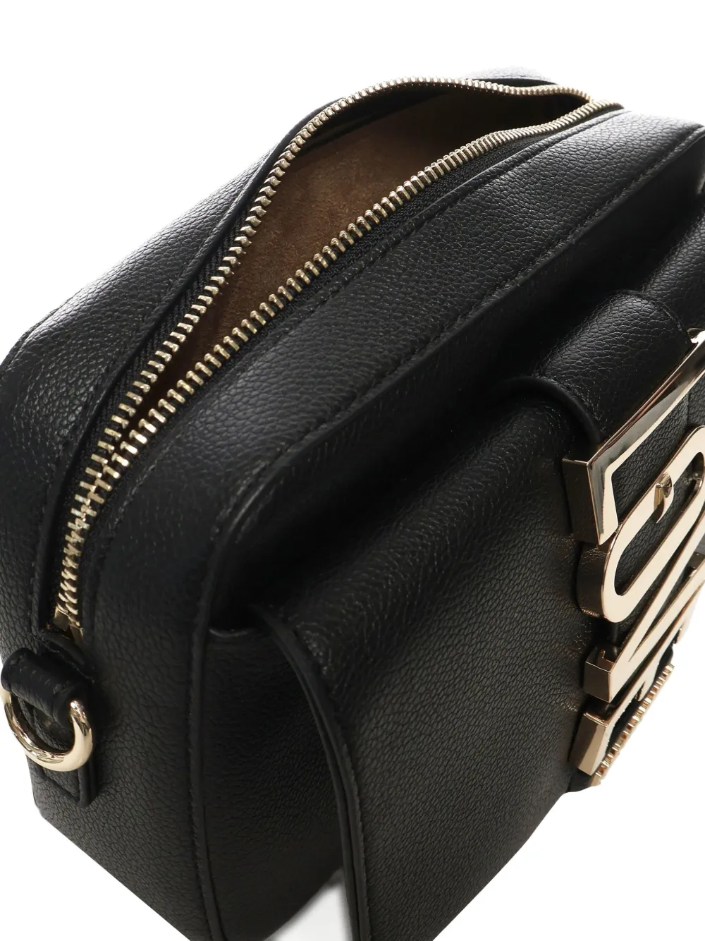 Love Moschino logo-plaque shoulder bag Zwart