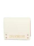 Love Moschino logo-plaque snap-button wallet - Neutrals