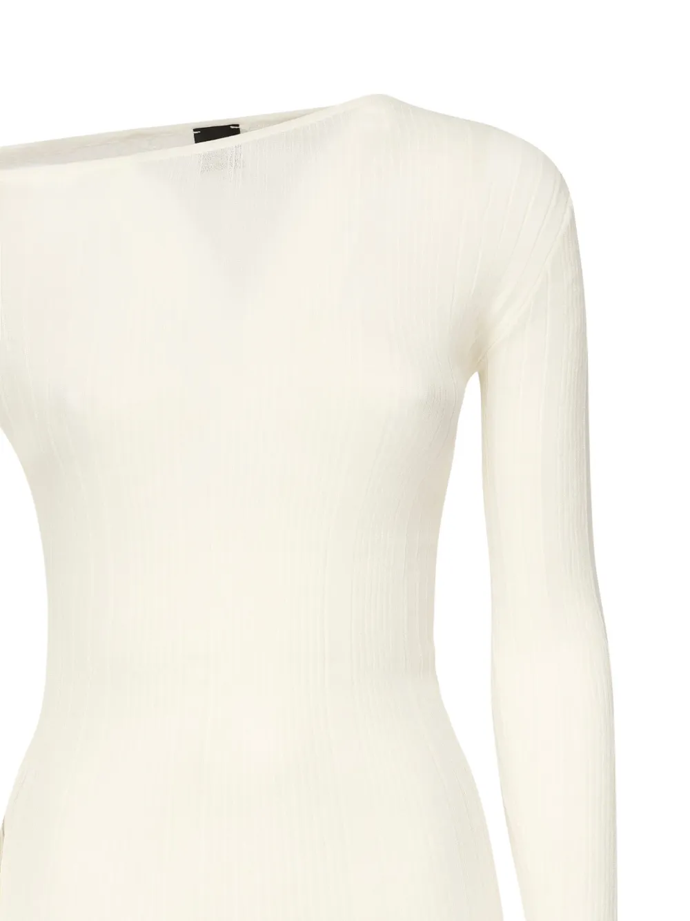 PINKO off-shoulder ribbed sweater Wit