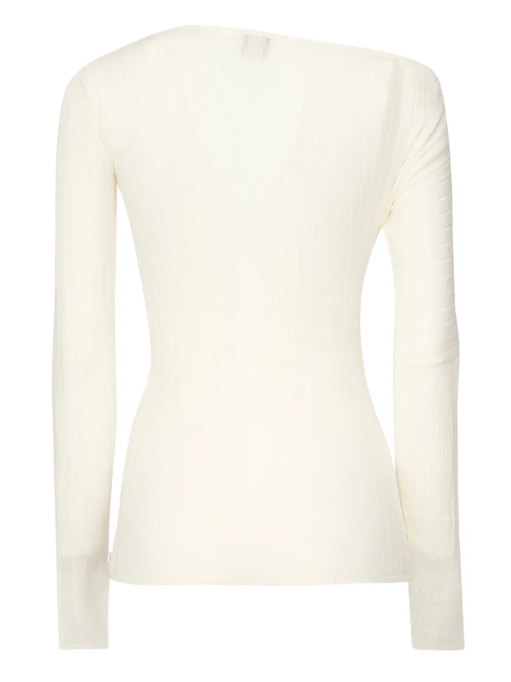 PINKO off-shoulder ribbed sweater Wit