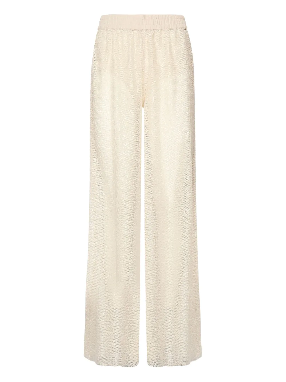 PINKO Mesh broek met pailletten Beige