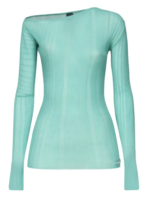 PINKO ribbed long-sleeve top