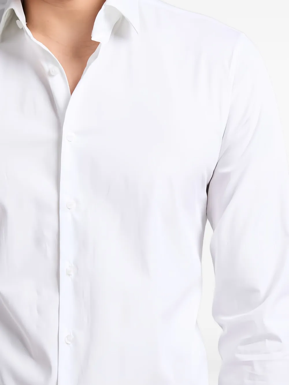 Calvin Klein Long-sleeve Button-down Shirt In White