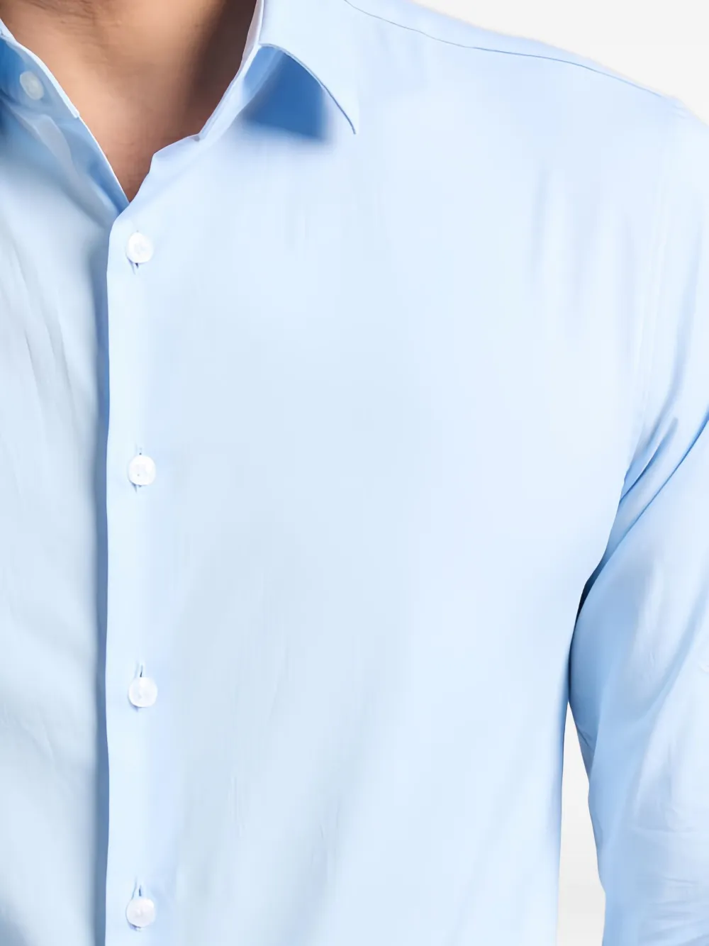 Calvin Klein Long-sleeve Button-down Shirt In Blue