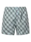 Burberry checked drawstring swim shorts - Blue