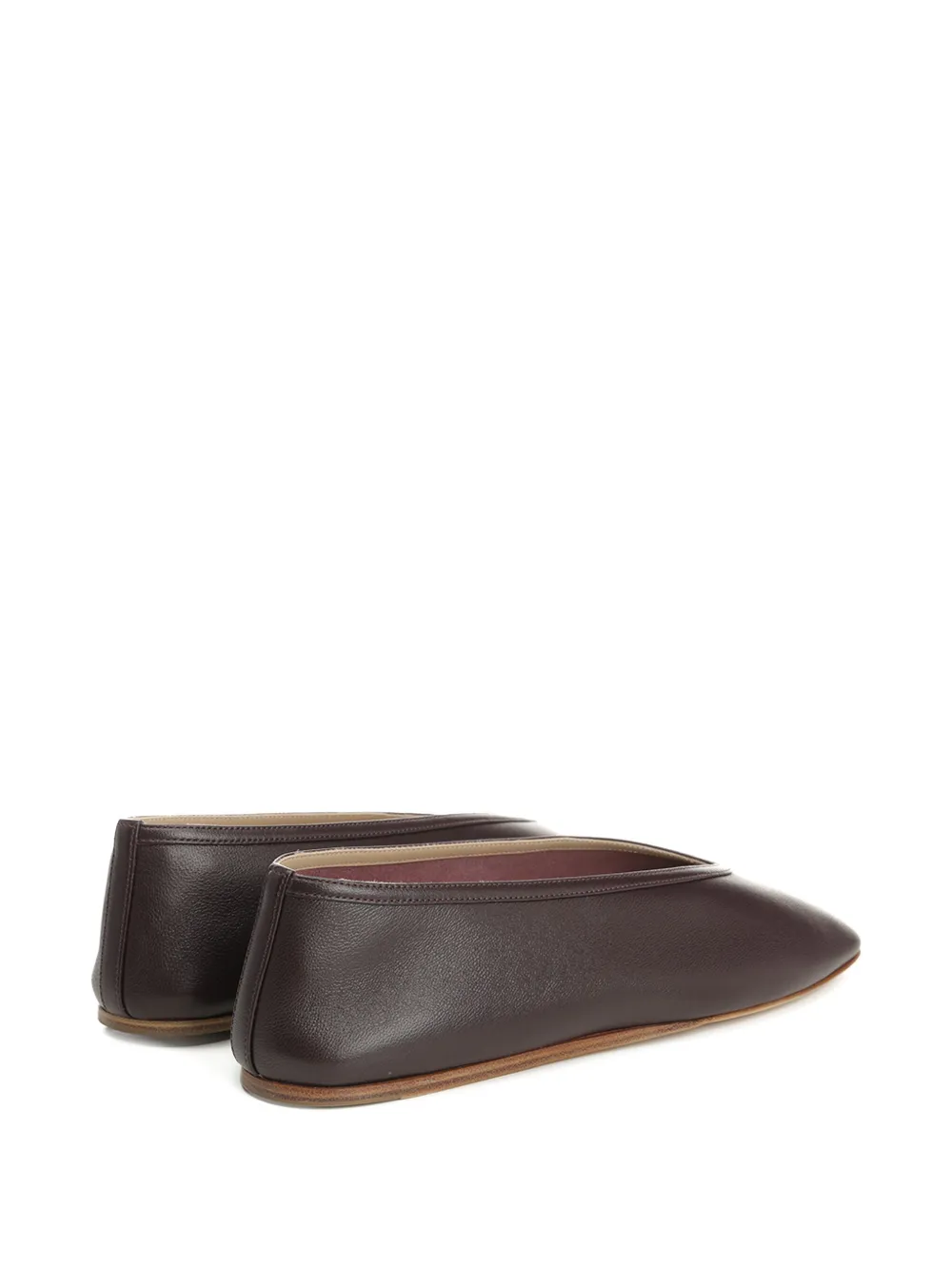 Le Monde Beryl leather ballet flats Brown