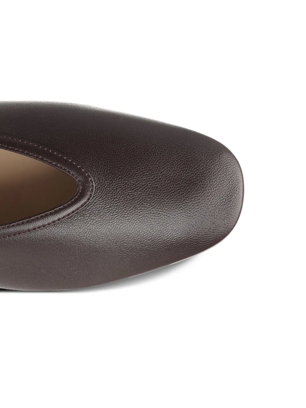 Le Monde Beryl leather ballet flats Brown