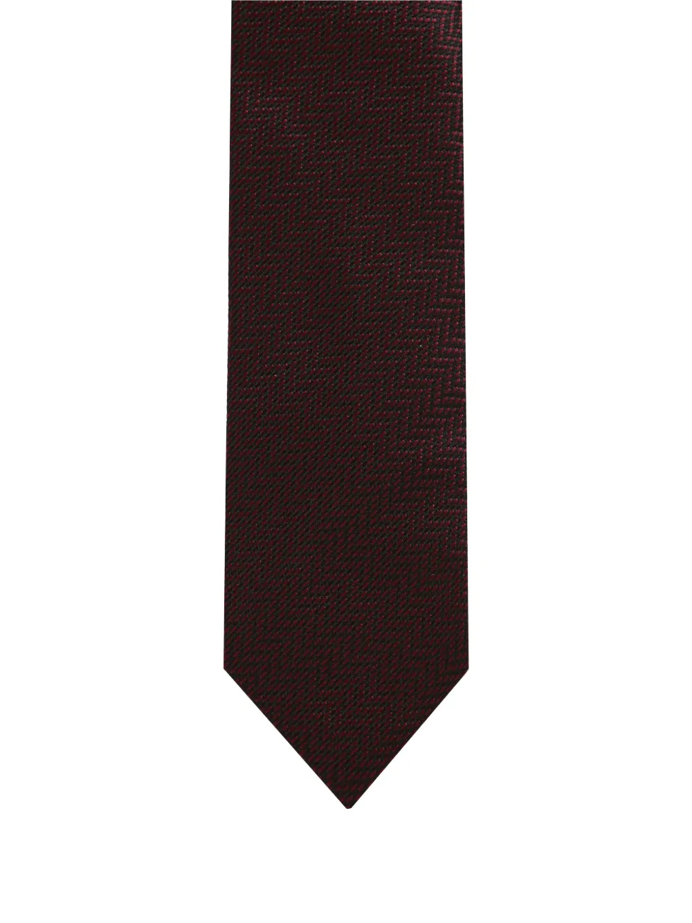 Tom Ford Herringbone-pattern Tie In Brown