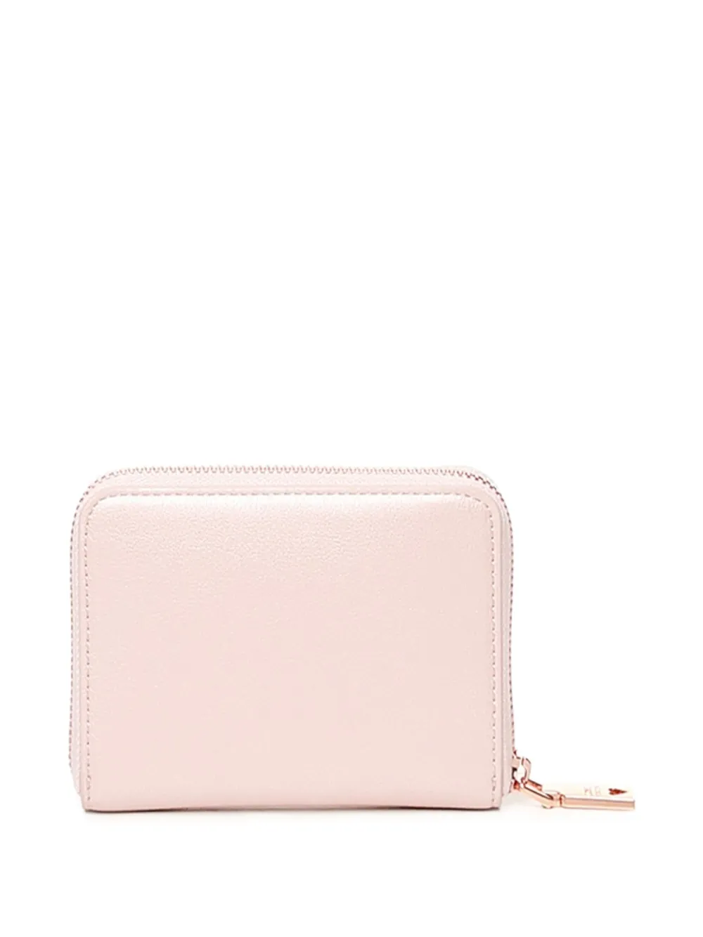 Love Moschino logo-plaque zip-fastening purse Roze