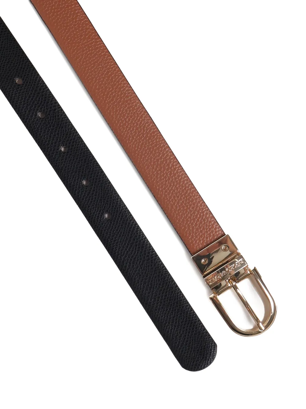 Emporio Armani Leren riem Bruin