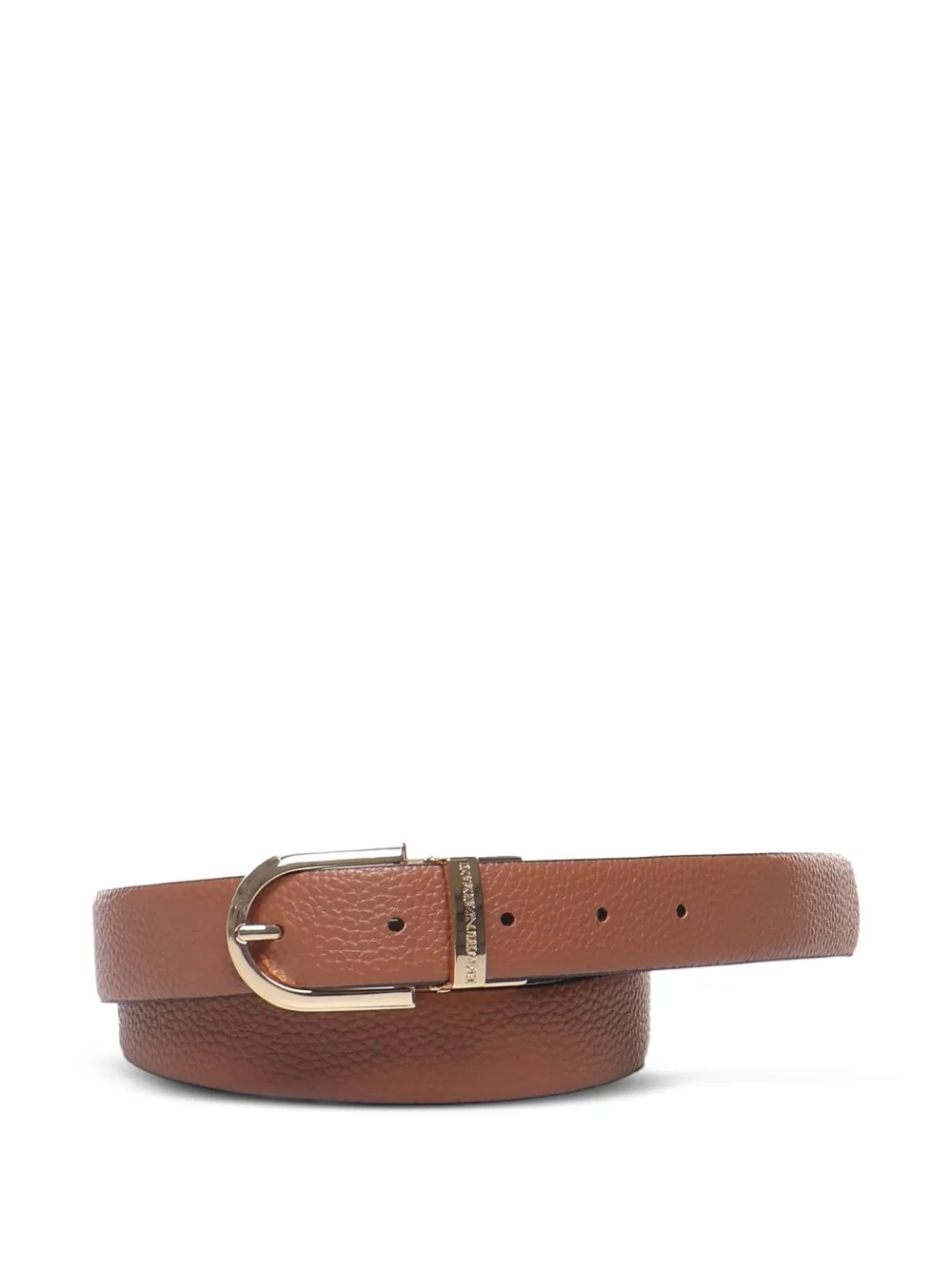 Emporio Armani Leren riem Bruin