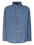 Carhartt WIP L/S Lucas logo-embroidered denim shirt - Blue