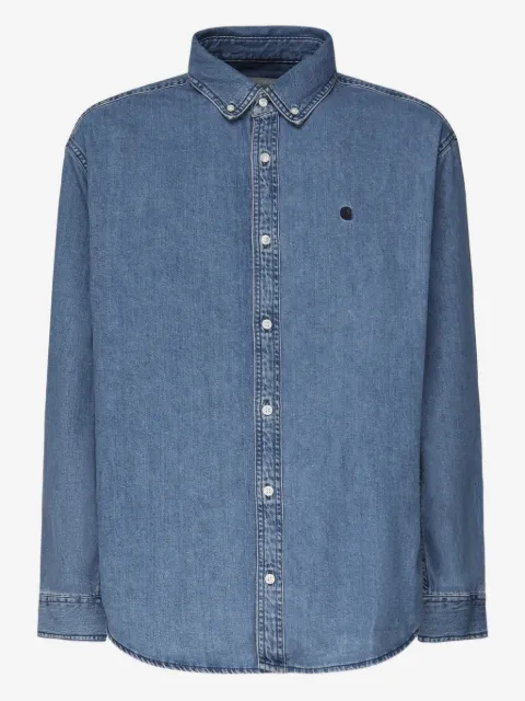 Carhartt WIP L/S Lucas logo-embroidered denim shirt