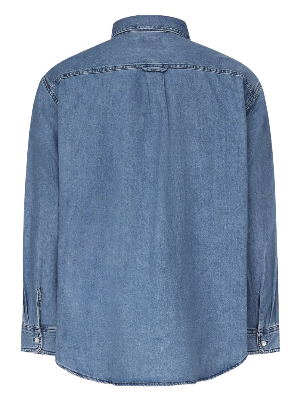 Carhartt WIP L S Lucas denim overhemd met geborduurd logo Blauw