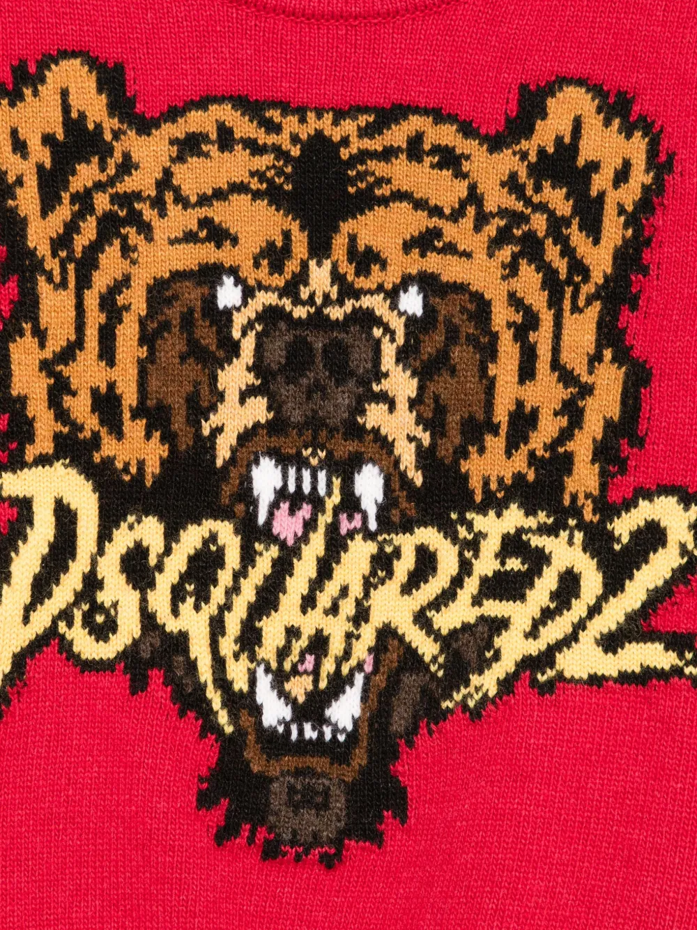 DSQUARED2 KIDS Trui met beerprint en ronde hals Rood