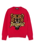 DSQUARED2 KIDS bear-motif crew-neck sweater