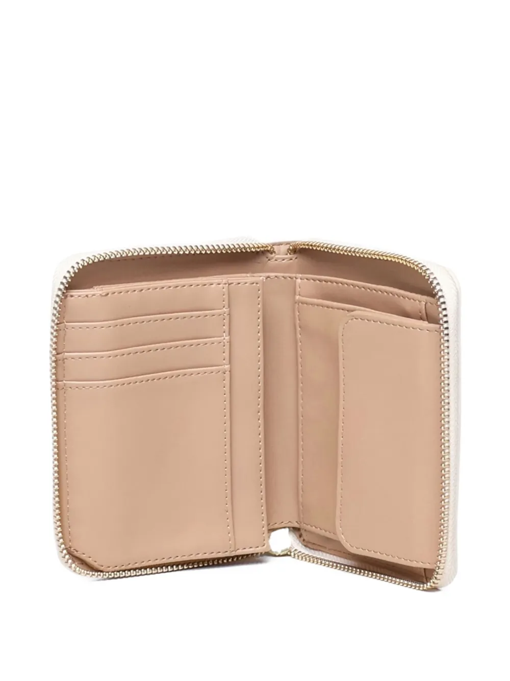 Love Moschino quilted padded zip wallet Wit