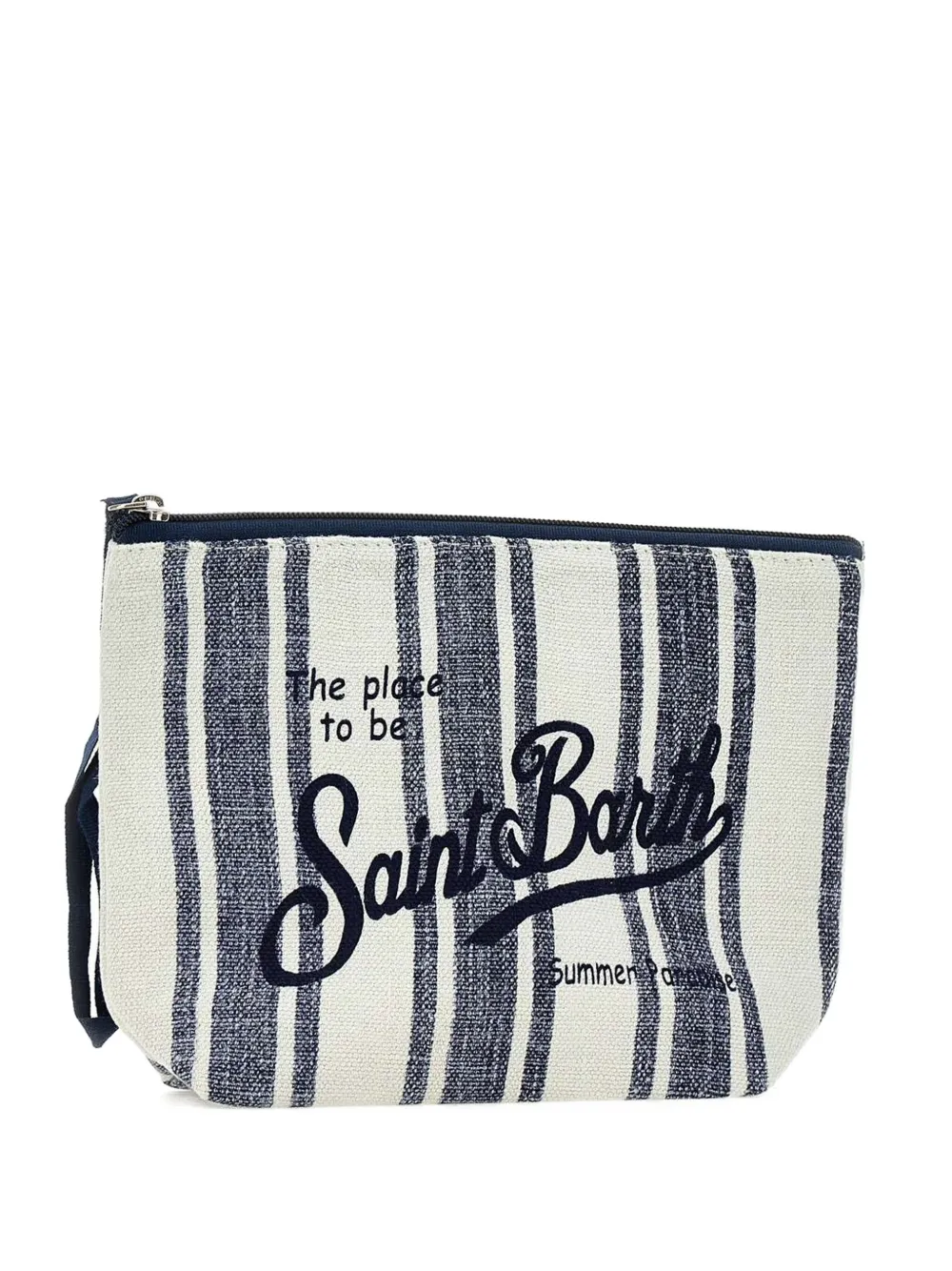 Mc2 Saint Barth Striped Zip Clutch Bag