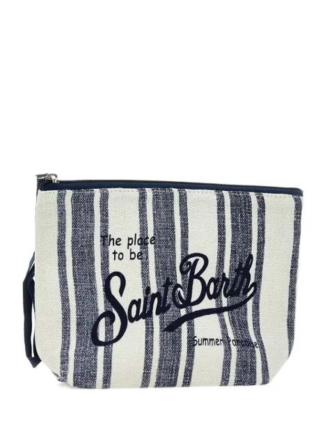 MC2 Saint Barth striped zip clutch bag