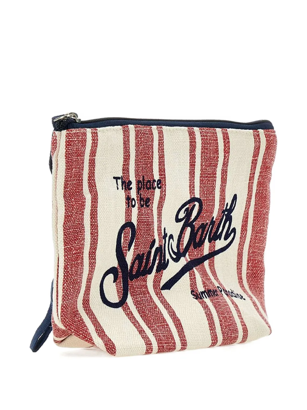 Mc2 Saint Barth Striped Zip Clutch Bag