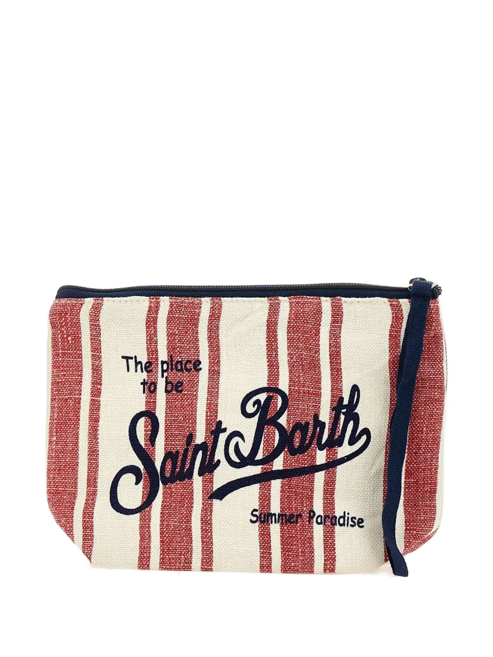 Mc2 Saint Barth Striped Zip Clutch Bag