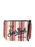 MC2 Saint Barth striped zip clutch bag - Red