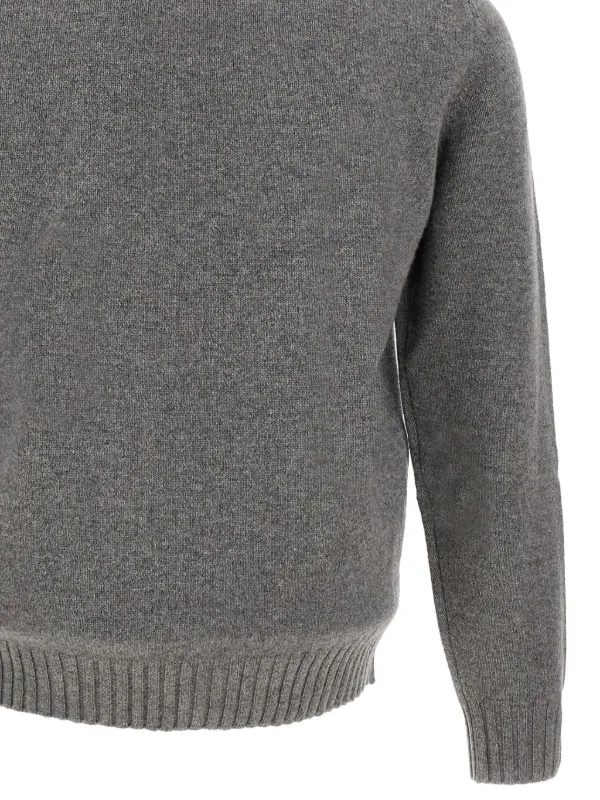 【タグあり美品】FILIPPO DE LAURENTIIS グレー クルーネック Filippo De Laurentiis クルーネック セーター | グレー | FARFETCH JP