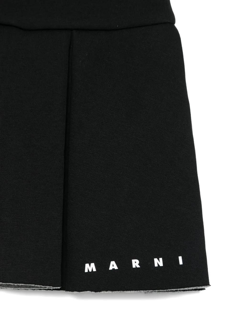 Marni Kids Plooirok met logo Zwart