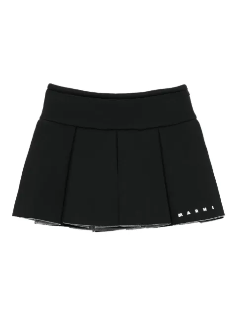 Marni Kids pleated logo skirt